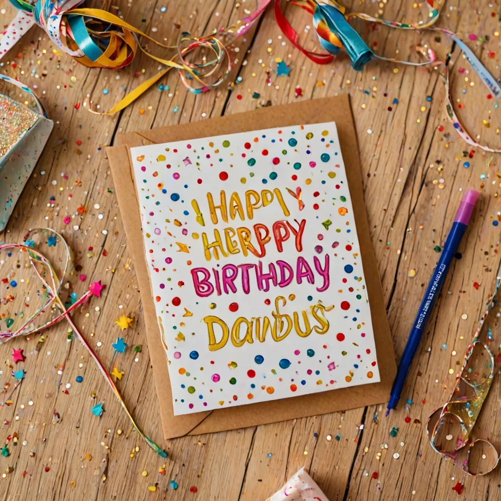 DIY kartka urodzinowa